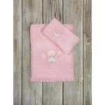 Σετ Παιδικές Πετσέτες 2 τεμαχίων (Χειρός|Λουτρού) Με Κέντημα Kocoon Snowbelle