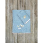 Σετ Παιδικές Πετσέτες 2 τεμαχίων (Χειρός|Λουτρού) Με Κέντημα Kocoon Super
