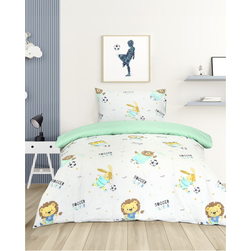 Κουβερλί Παιδικό Μονό (160x240) 2 όψεων Βαμβακερό Kocoon Soccer