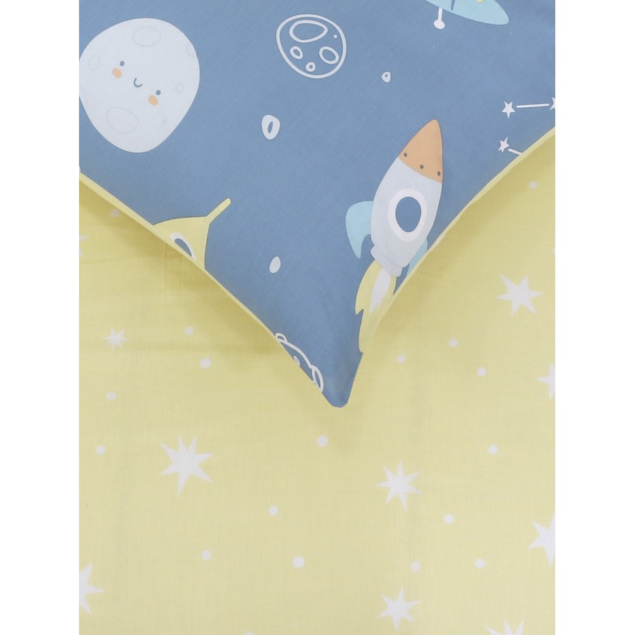 Σετ Σεντόνια Παιδικά Μονά (160x260) Βαμβακερά Kocoon Space