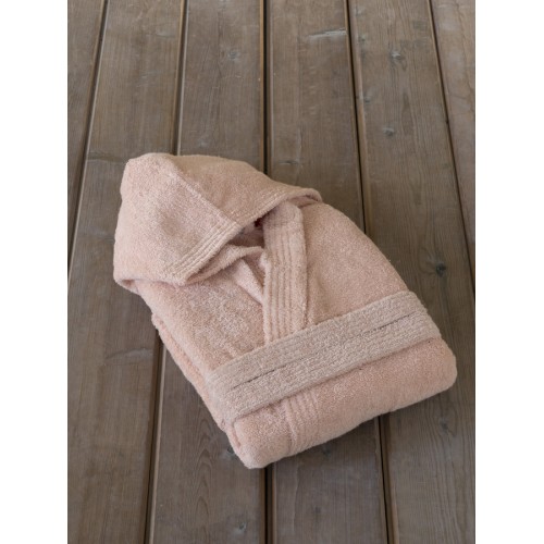 Μπουρνούζι (XXLarge) Βαμβακερό Με Κουκούλα Kocoon Molle Blush Pink