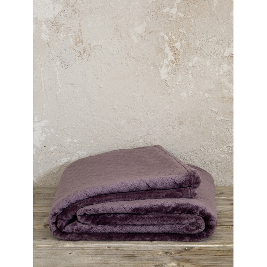 Ριχτάρι για Διθέσιο Καναπέ (180x250) Fleece Jaquard Μονόχρωμο Kocoon Cosy Gray