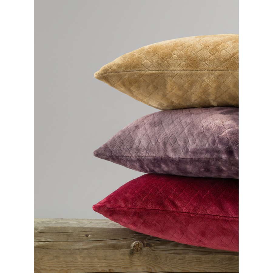 Διακοσμητική Μαξιλαροθήκη (45x45) Fleece Jaquard Μονόχρωμη Kocoon Cosy Beige