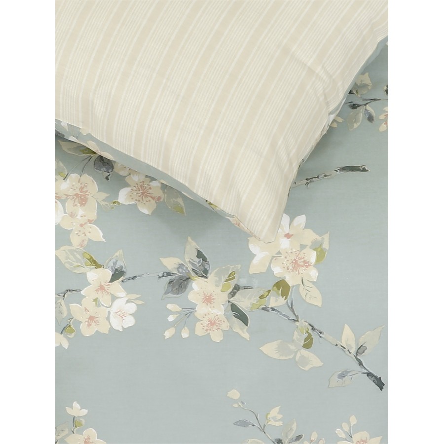 Σετ Σεντόνια Μονά (160x270) με Λάστιχο, Φλοράλ Βαμβακερά Koccon Clementine