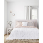 Κουβερλί Ημίδιπλο-Διπλό (180x240) Μονόχρωμο με Κέντημα Διπλής Όψης Nima Amelia