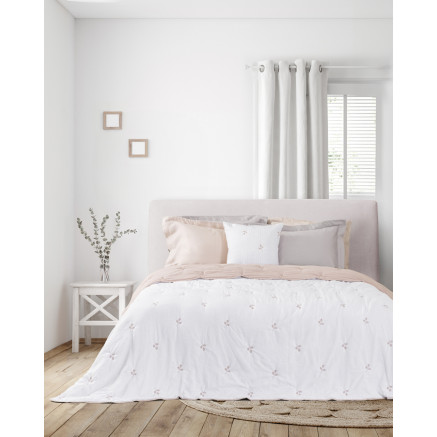 Κουβερλί King Size (240x260) Μονόχρωμο με Κέντημα Διπλής Όψης Nima Amelia