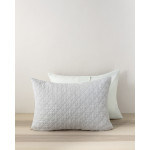 Μαξιλαροθήκες Ζεύγος Καπιτονέ (52x72) Μονόχρωμες Nima Arden Gray-Mint