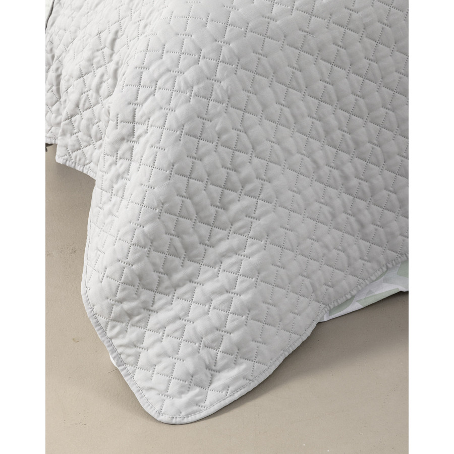 Κουβερλί King Size Καπιτονέ (240x260) Μονόχρωμο Διπλής Όψης Nima Arden Gray-Mint