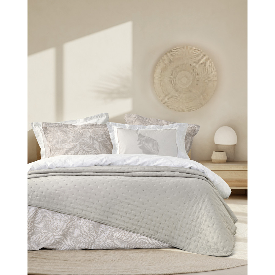 Κουβερλί Μονό (160x240) Κεντητό Μονόχρωμο Nima Clay Taupe