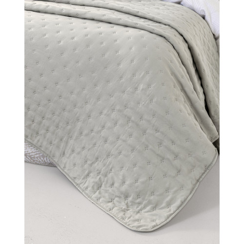 Κουβερλί Ημίδιπλο-Διπλό (180x240) Κεντητό Μονόχρωμο Nima Clay Taupe