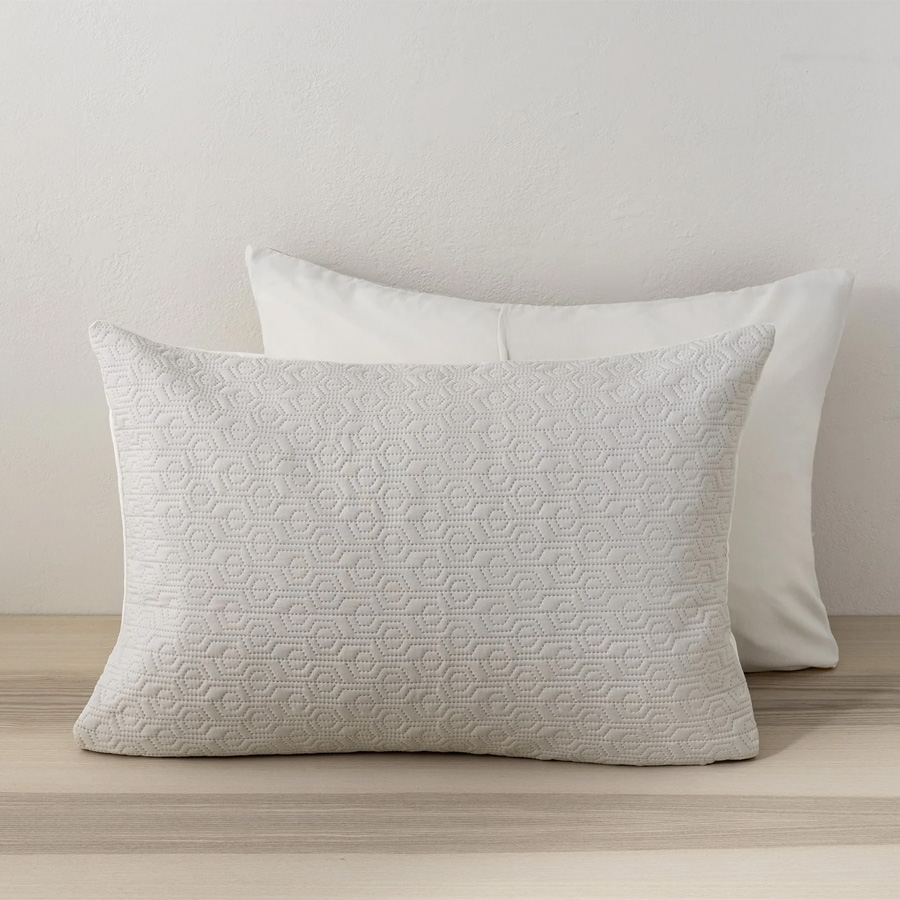 Μαξιλαροθήκες Ζεύγος Καπιτονέ (52x72) Μονόχρωμες Nima Orion Sand Beige-Light Beige