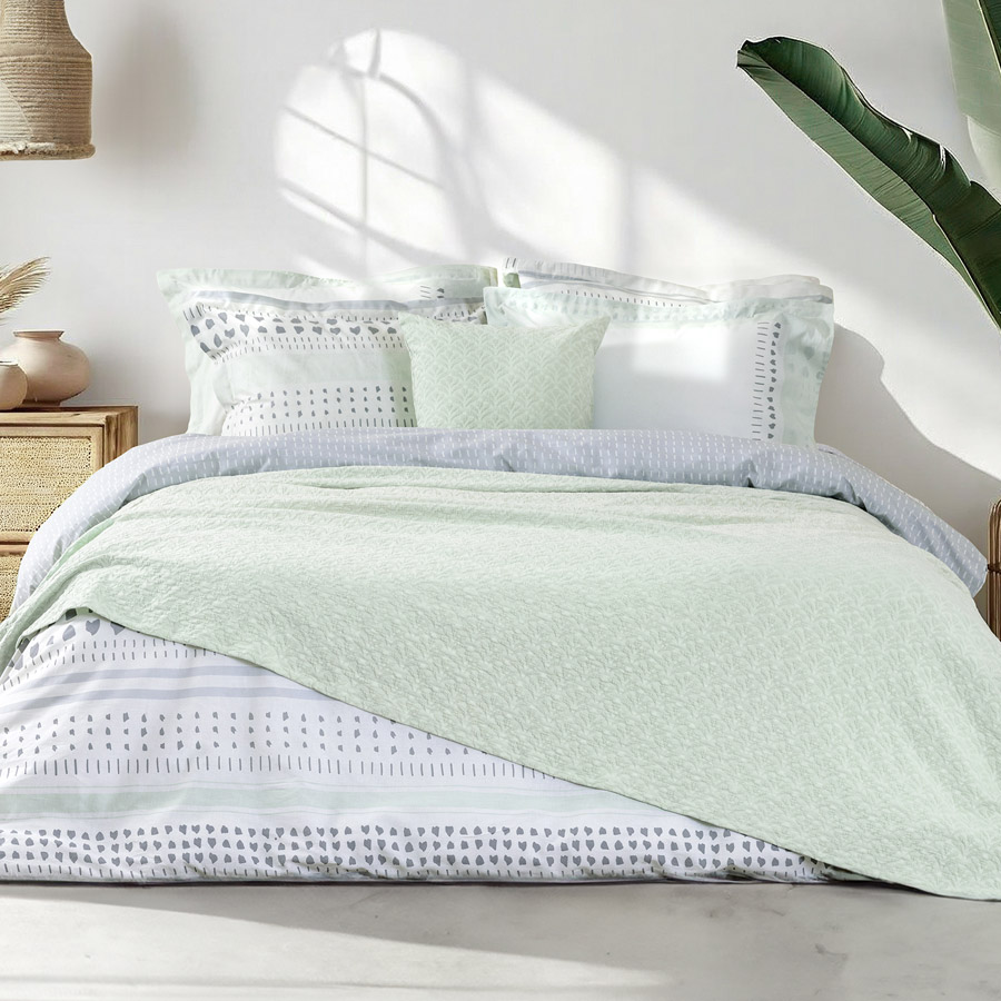 Κουβερτόριο King Size (240x260) Μονόχρωμο Βαμβακερό Τύπου Matelasse 300 γρ/τμ Nima Cove