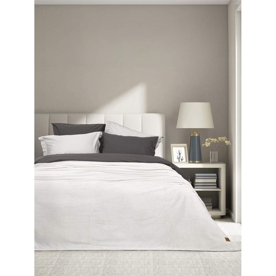 Κουβέρτα Coral Fleece Μονή (160x220) Μονόχρωμη Nima Alpa grey