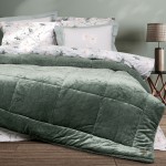 Κουβερτοπάπλωμα Μονό (160x240) Μονόχρωμο 710γρ|τμ Nima Cira dark green