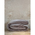 Κουβέρτα Βελουτέ Μονή (160x220) Μονόχρωμη Nima Coperta Cigar Beige