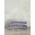 Κουβέρτα Βελουτέ Μονή (160x220) Μονόχρωμη Nima Coperta Smoky Lilac