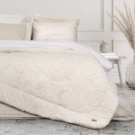 Κουβερτοπάπλωμα Ημίδιπλο (180x240) Μονόχρωμο Ζακάρ 720γρ|τμ Nima Elara light beige