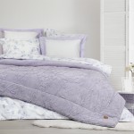 Κουβερτοπάπλωμα Μονό (160x240) Μονόχρωμο Ζακάρ 720γρ|τμ Nima Elara lilac