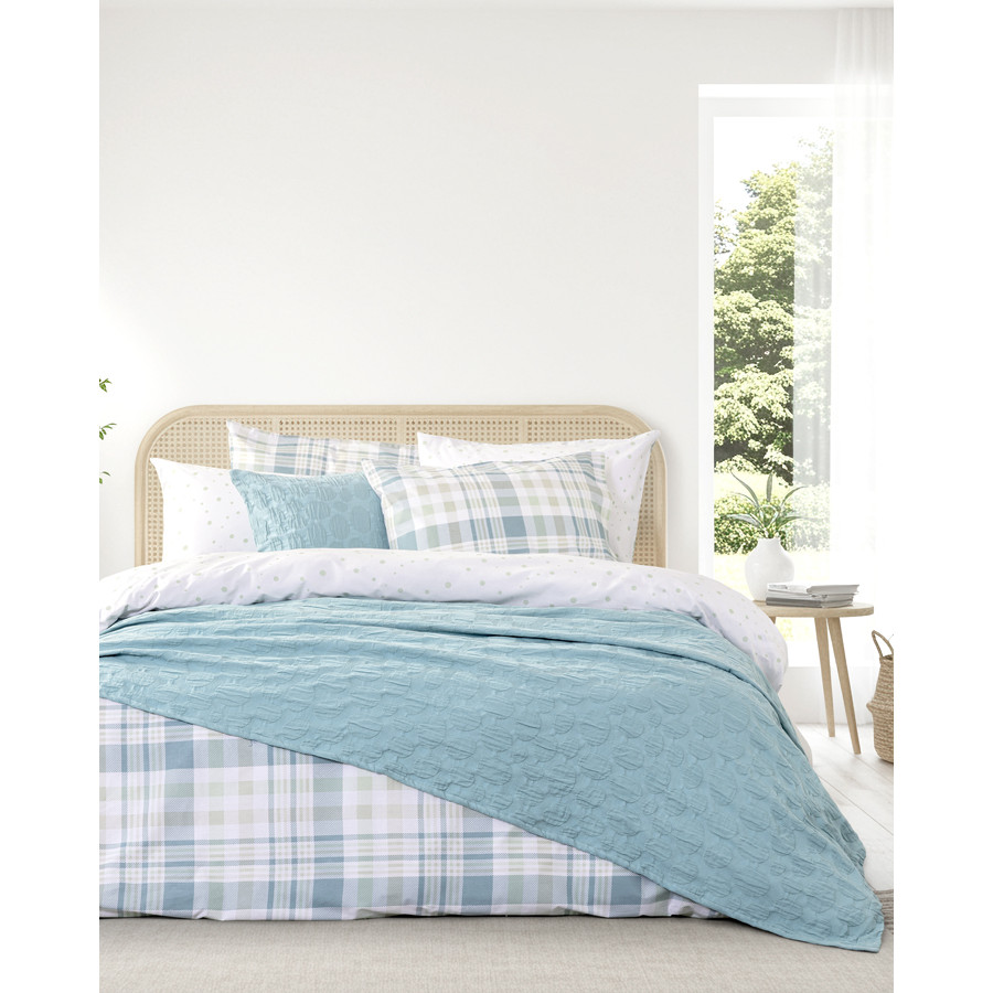 Κουβέρτα Υπέρδιπλη (220x240) Βαμβακερή Ζακάρ Μονόχρωμη Nima Arturo