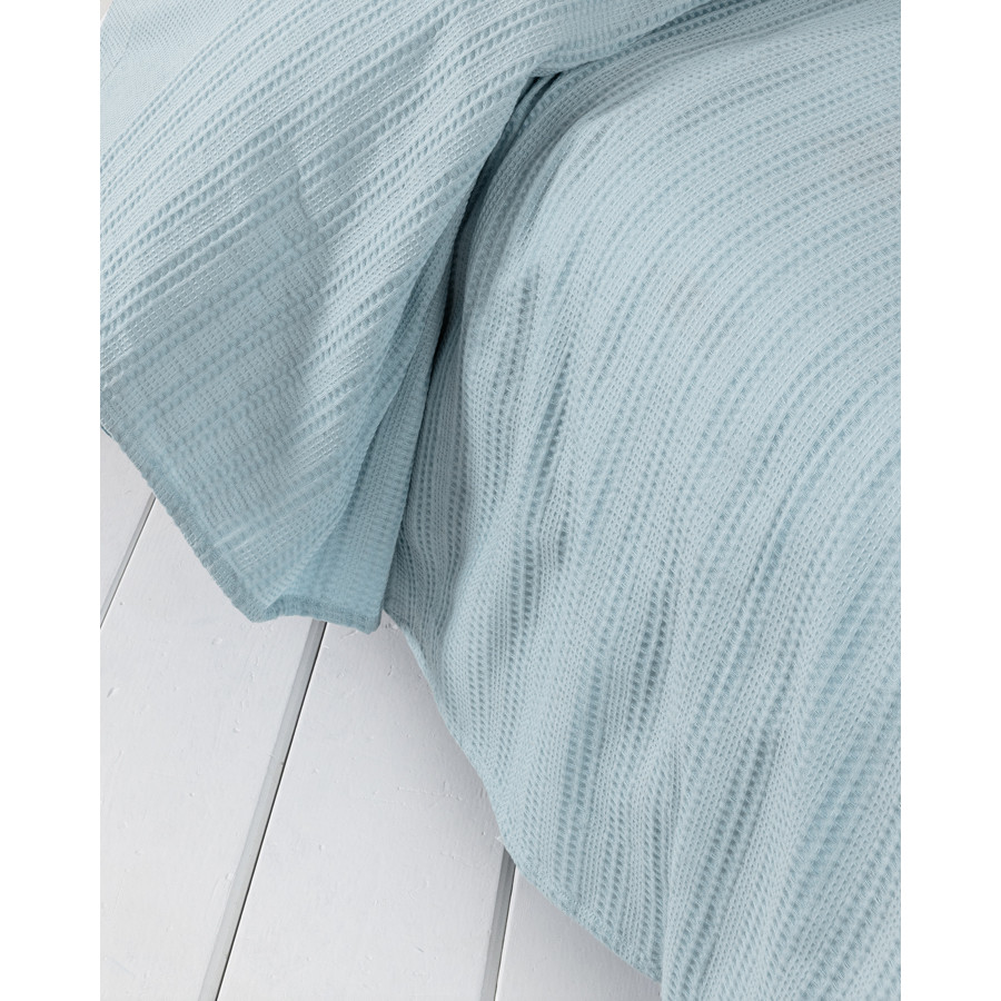 Κουβέρτα Μονή (160x240) Βαμβακερή Μονόχρωμη Nima Dune Blue
