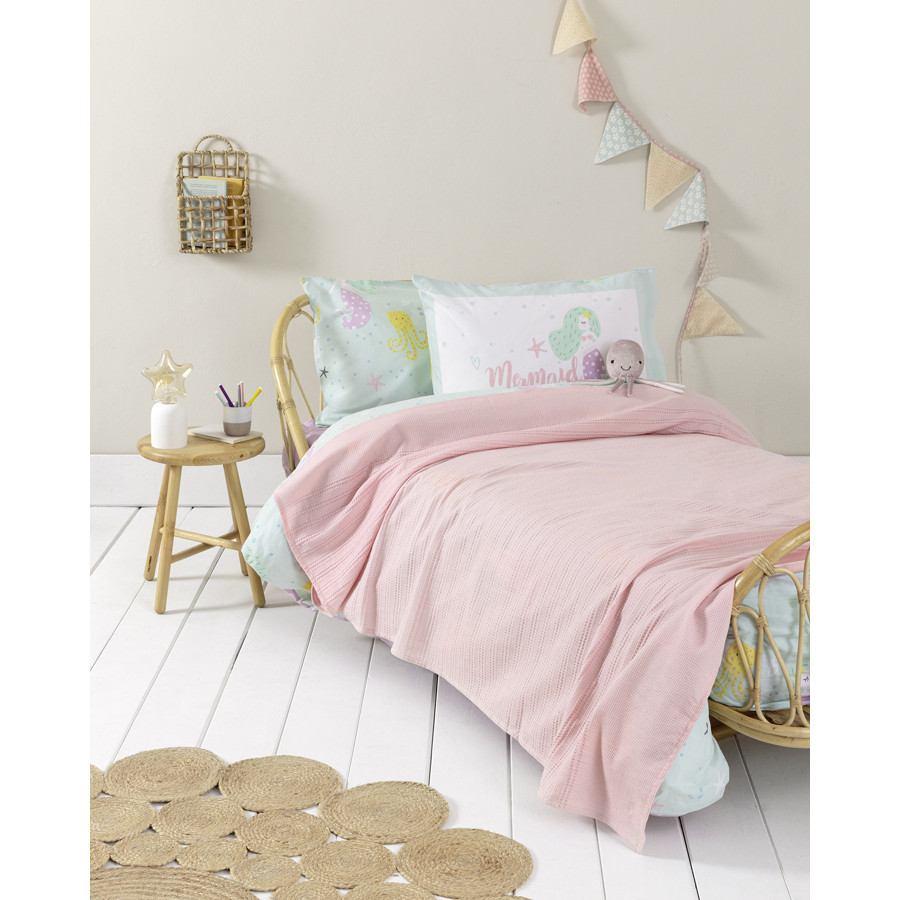 Κουβέρτα Μονή (160x240) Βαμβακερή Μονόχρωμη Nima Dune Pink