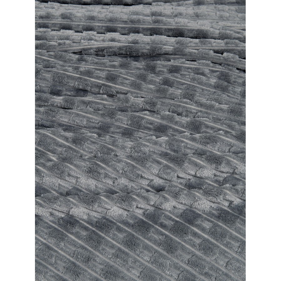 Κουβέρτα Ζακάρ Velvet Υπέρδιπλη (220x240) Μονόχρωμη Nima Savara dark grey