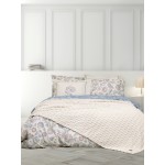 Κουβέρτα Ζακάρ Velvet Υπέρδιπλη (220x240) Μονόχρωμη Nima Savara light beige