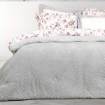 Κουβερτοπάπλωμα Υπέρδιπλο (220x240) Μονόχρωμο Ζακάρ 720γρ|τμ Nima Velva light grey