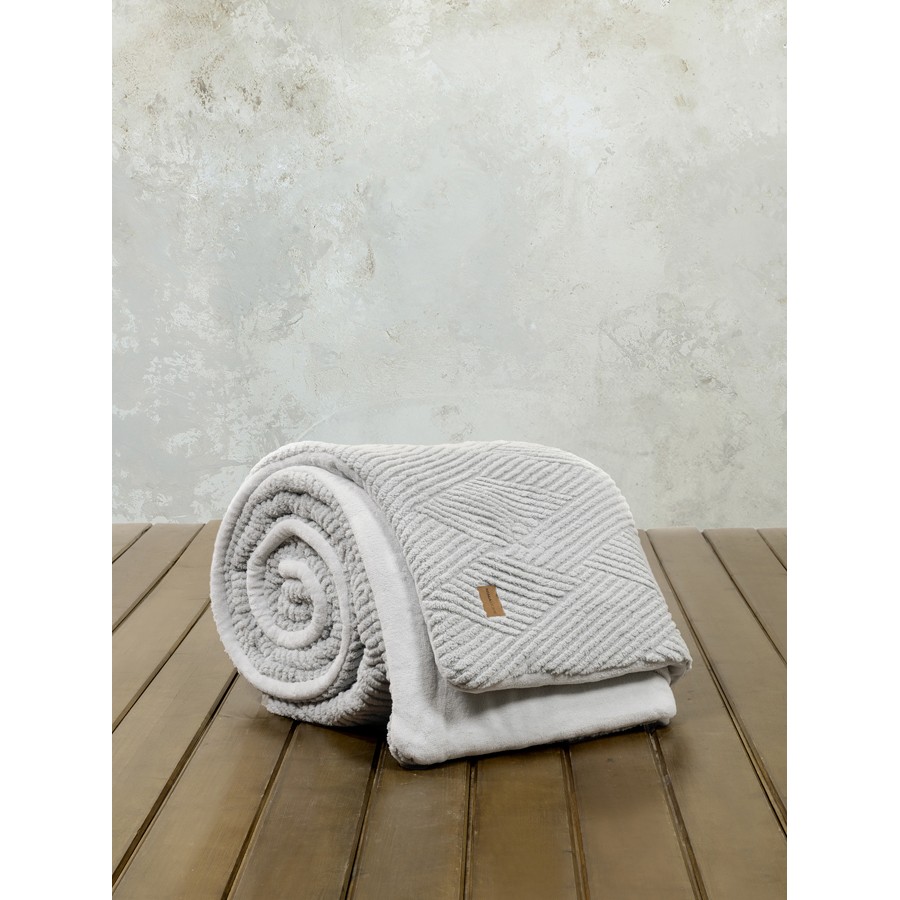 Κουβερτοπάπλωμα Μονό (160x240) Μονόχρωμο Ζακάρ 720γρ|τμ Nima Velva light grey