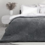 Κουβερτοπάπλωμα Υπέρδιπλο (220x240) Μονόχρωμο Ζακάρ 720γρ|τμ Nima Velva dark grey
