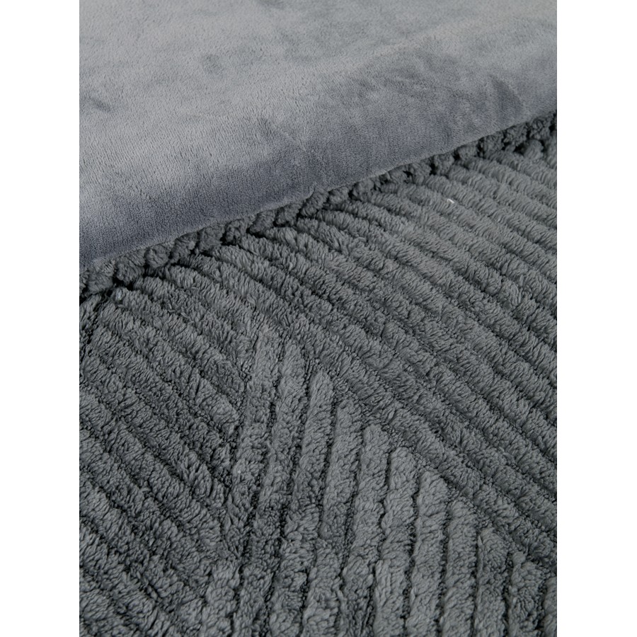 Κουβερτοπάπλωμα Μονό (160x240) Μονόχρωμο Ζακάρ 720γρ|τμ Nima Velva dark grey