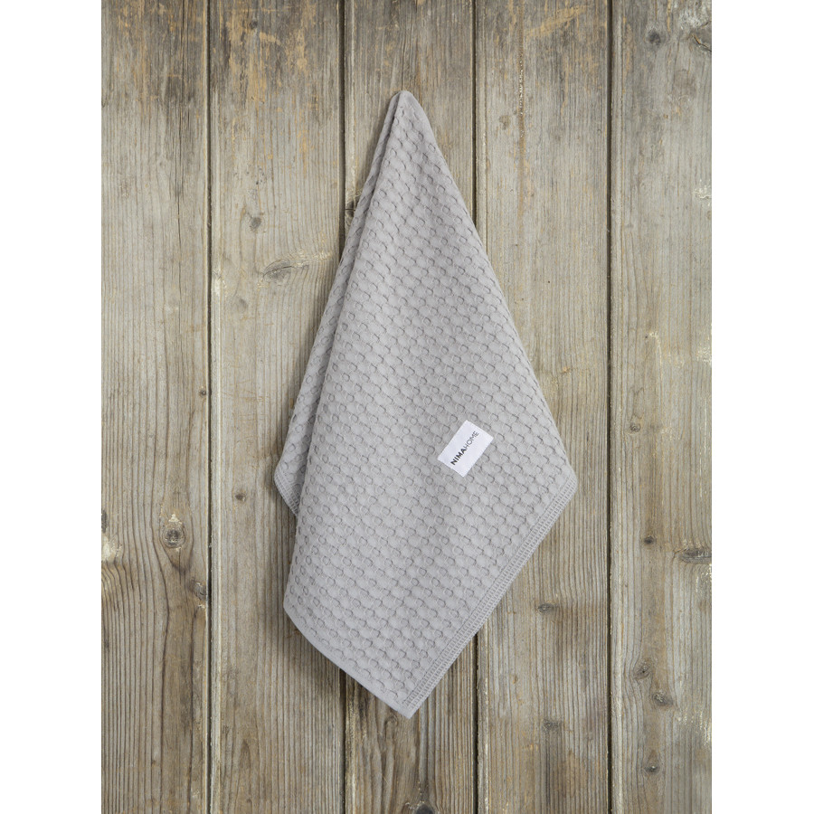 Πετσέτα Κουζίνας (40x60) Βαμβακερή Μονόχρωμη Βάφλα Nima Arida Cloudy Gray
