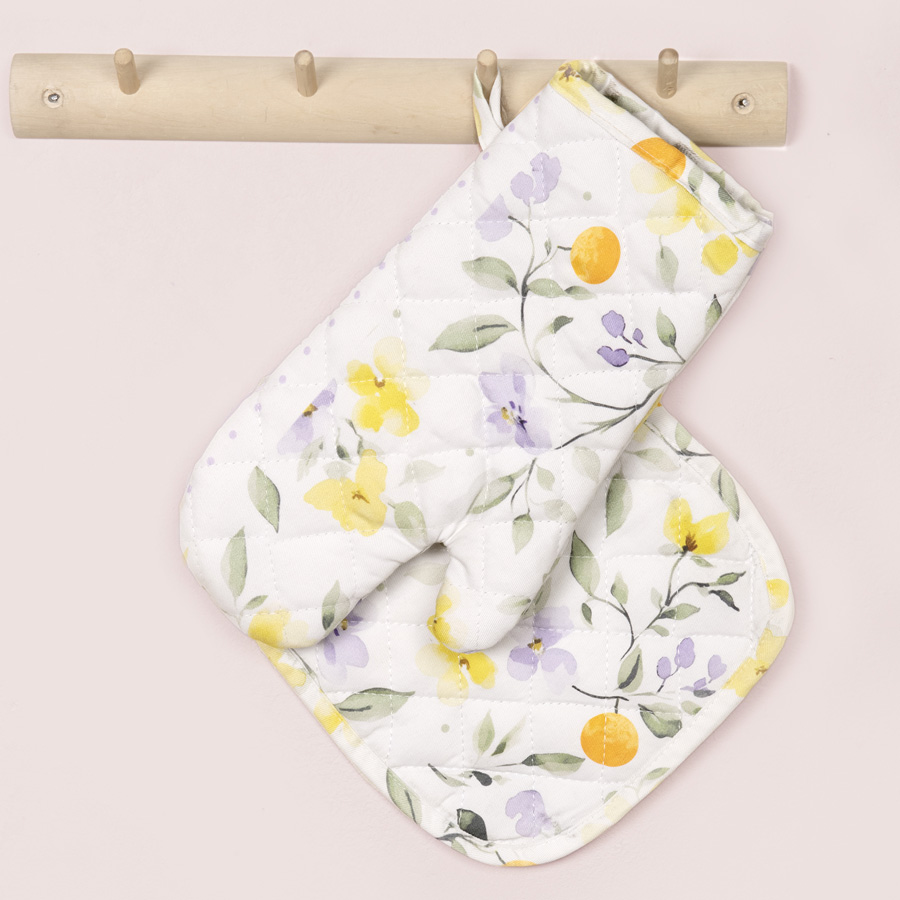 Σετ Κουζίνας Γάντι και Πιάστρα Βαμβακερό Digital Print, Nima Brunch Time