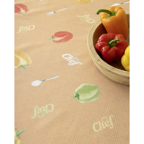 Αλέκιαστο Τραπεζοκαρέ (140x140) Βαμβακερό με επεξεργασία αδιαβροχοποίησης Digital Print, Nima Chef