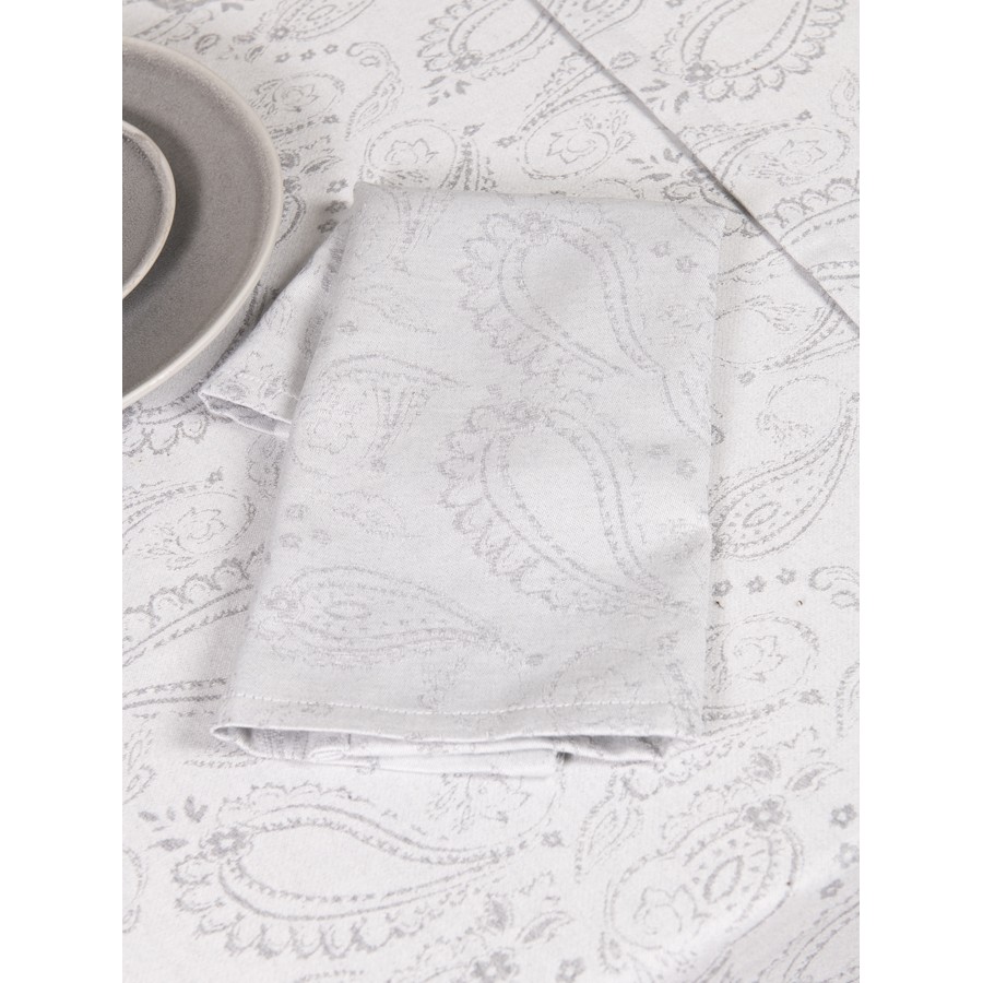 Σετ 4 τεμάχια Πετσέτες Φαγητού (42x42) Ζακάρ, Mονόχρωμες, Δείπνου, Nima Flow Gray