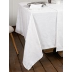 Τραπεζομάντηλο 12 ατόμων (160x265) Ζακάρ, Μονόχρωμο, Nima Flow Off White