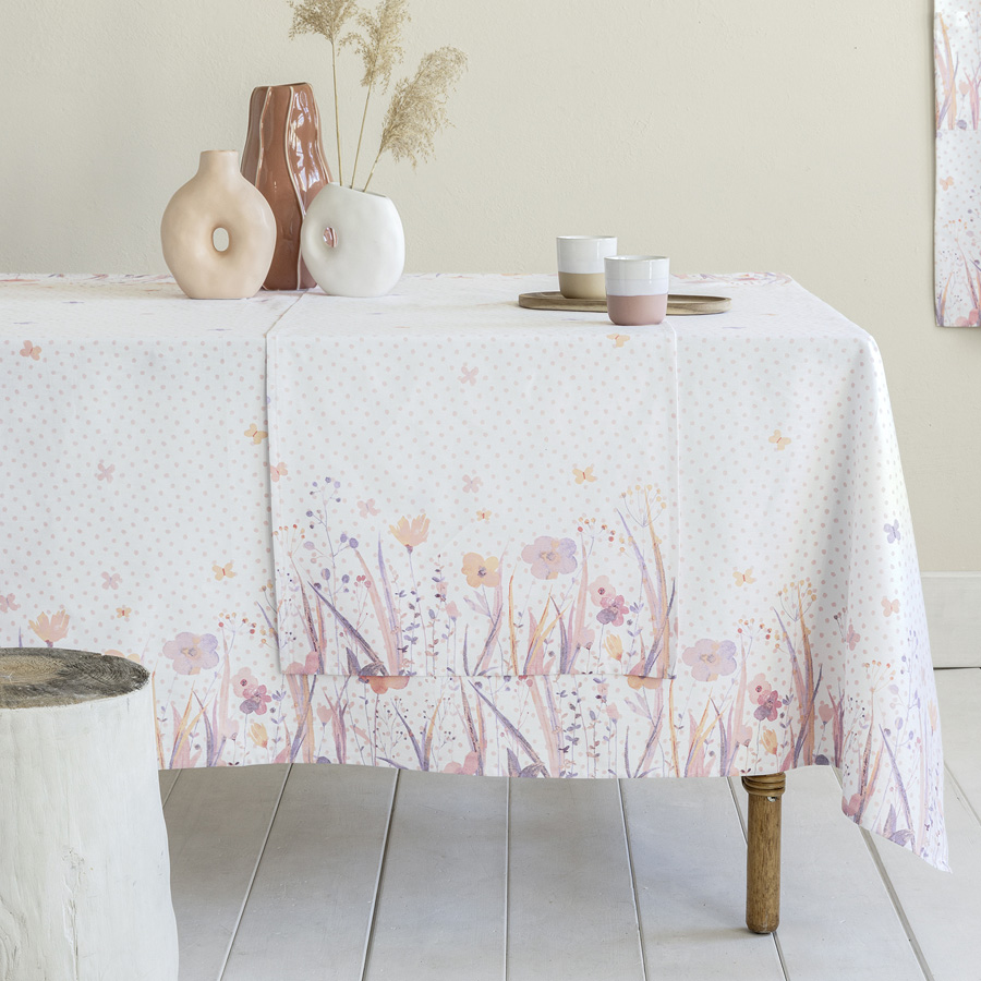 Τραπεζομάντηλο 6 ατόμων (150x190) Βαμβακερό Digital Print, Nima Laurel