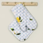 Σετ Κουζίνας Γάντι και Πιάστρα Βαμβακερό Digital Print, Nima Lemon Tree