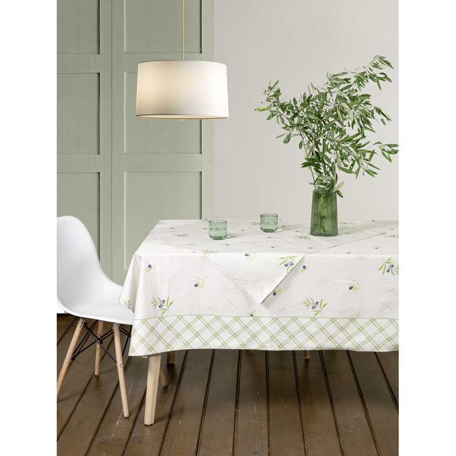 Καρέ (85x85) Βαμβακερό Digital Print, Nima Olive