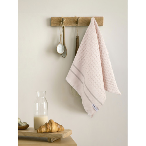 Πετσέτα - Ποτηρόπανο Κουζίνας (40x60) Βαμβακερή Nima Waffle Honeycomb Pink