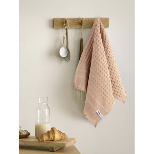 Πετσέτα - Ποτηρόπανο Κουζίνας (40x60) Βαμβακερή Nima Waffle Terracotta