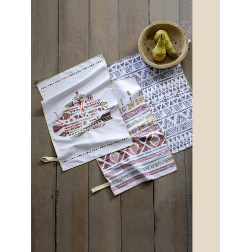 Σετ Πετσέτες-Ποτηρόπανα Κουζίνας 3 τεμαχίων (40x60) Βαμβακερές Nima Zahara