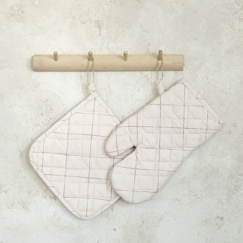 Σετ Κουζίνας Γάντι και Πιάστρα Βαμβακερό Nima Selina