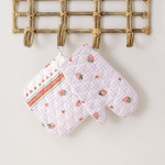 Σετ Κουζίνας Γάντι και Πιάστρα Βαμβακερό Digital Print, Nima Strawberry Love