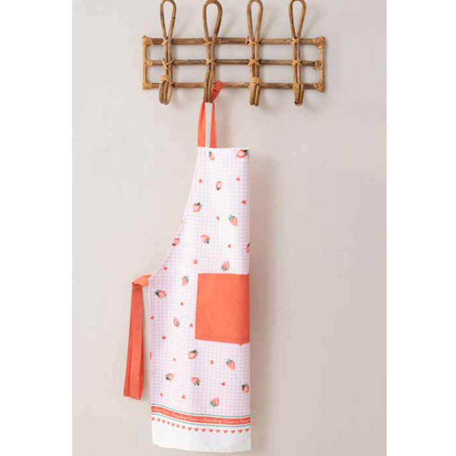 Ποδιά Κουζίνας Ολόσωμη (One Size) Βαμβακερή Digital Print, Nima Strawberry Love