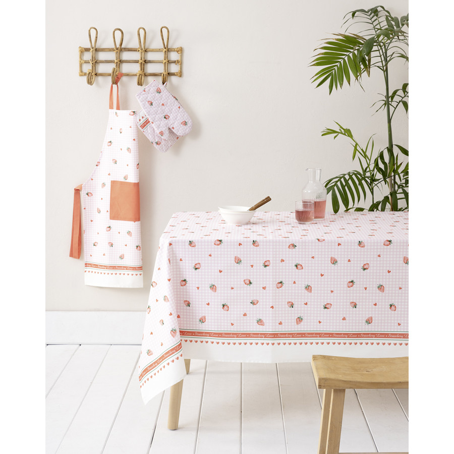 Καρέ (85x85) Βαμβακερό Digital Print, Nima Strawberry Love