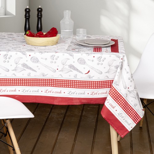 Αλέκιαστο Τραπεζοκαρέ (140x140) Βαμβακερό με επεξεργασία αδιαβροχοποίησης Digital Print, Nima Supper