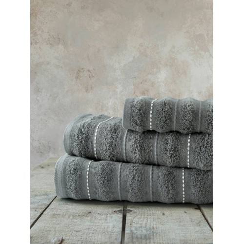 Σετ Πετσέτες 3 τεμαχίων (Χειρός|Προσώπου|Λουτρού) Nima Aura Dark Grey