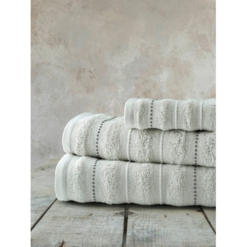 Σετ Πετσέτες 3 τεμαχίων (Χειρός|Προσώπου|Λουτρού) Nima Aura Light Grey