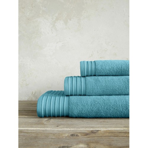 Πετσέτα Λουτρού (90x145) Βαμβάκι Zero Twist 500 γραμ/τμ Nima Feel Fresh Indigo (Τυρκουάζ)